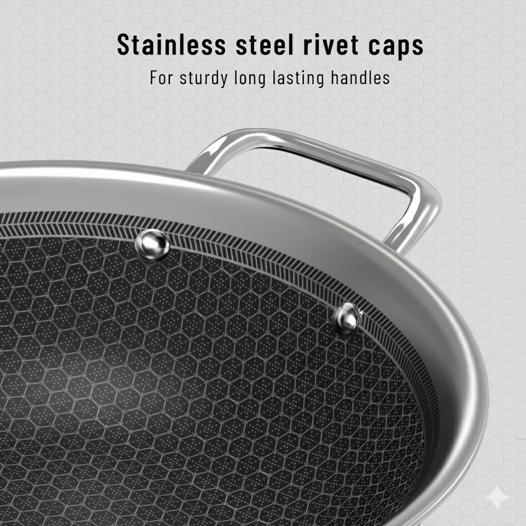 Tri-Ply Stainless Steel Kadai, Stainless Steel Kadai for Cooking, Triply Kadhai, Metal Spatula Friendly