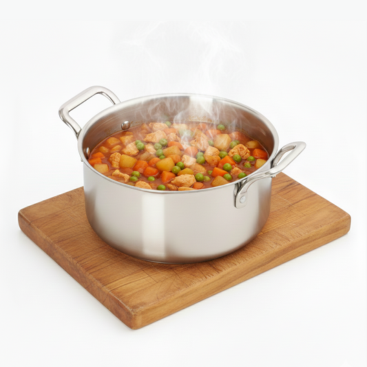 Triply Stainless Steel Casserole/Biryani Pot/Stock Pot, Non Stick, Triply Biryani Pot