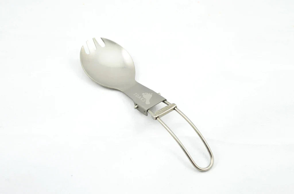 Folding Titanium Eating Cutlery Spork