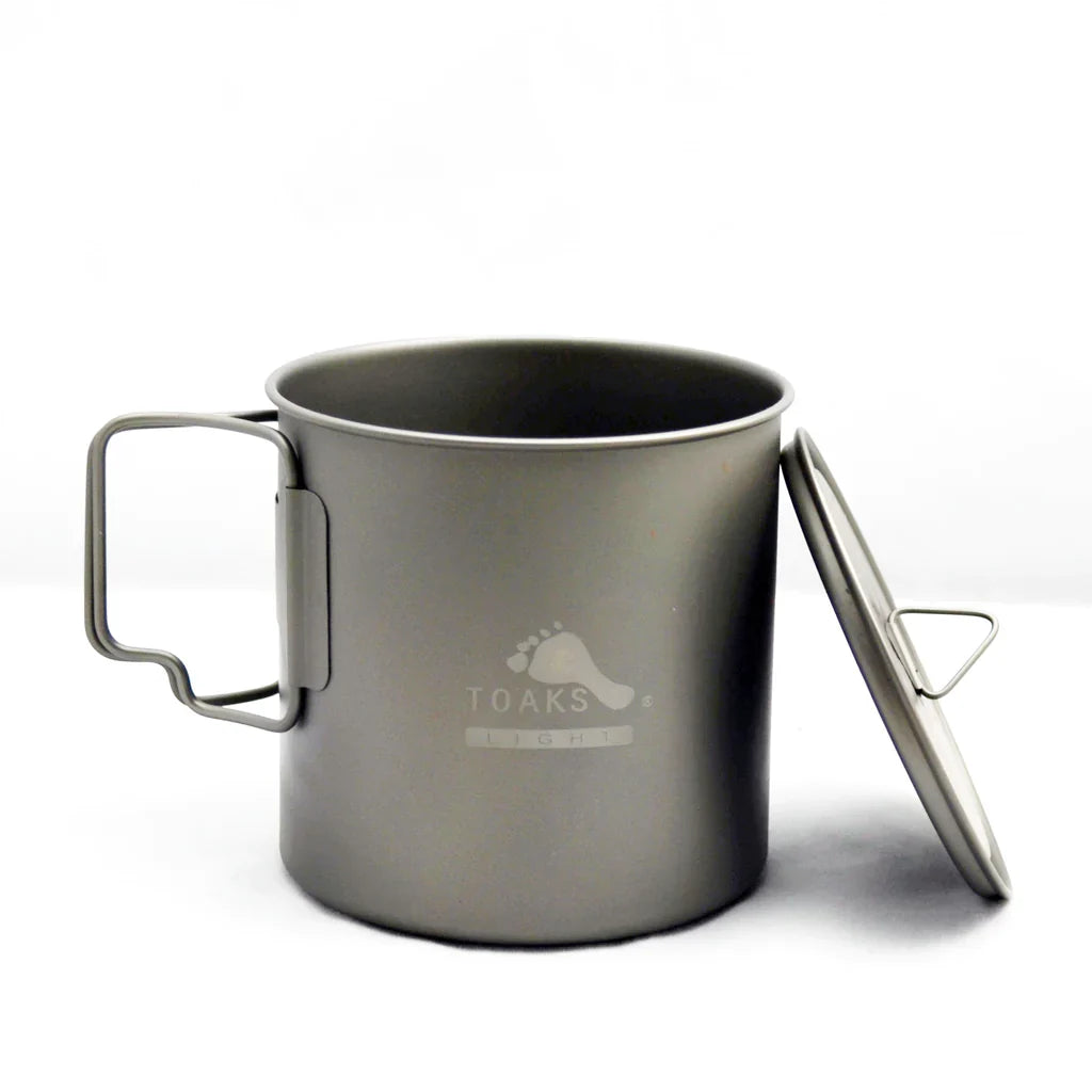 light Titanium Pots with Lid 550ml or 650ml
