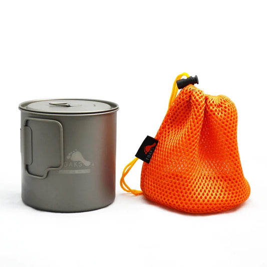 light Titanium Pots with Lid 550ml or 650ml 650 ML