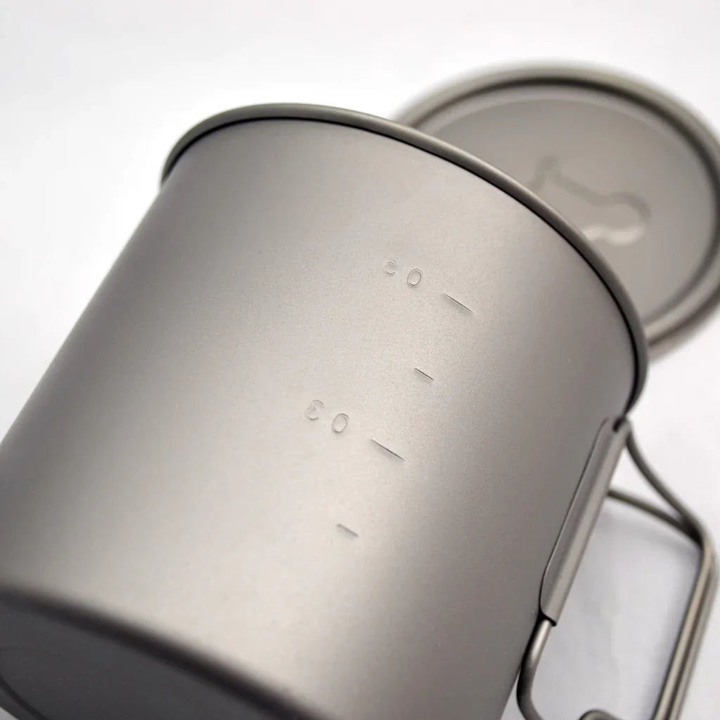 light Titanium Pots with Lid 550ml or 650ml