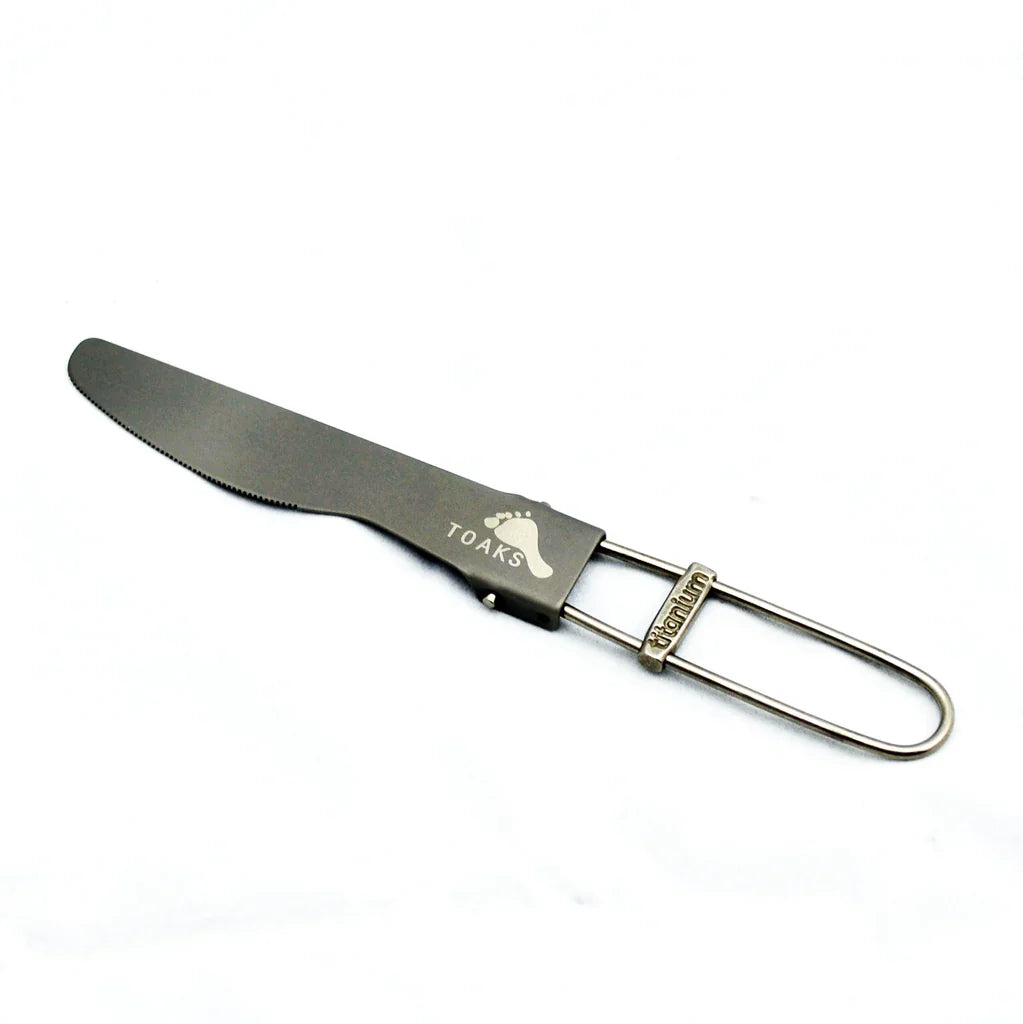 Folding Titanium Eating Cutlery Knife
