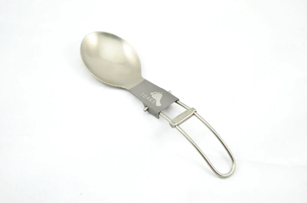 Folding Titanium Eating Cutlery Spoon