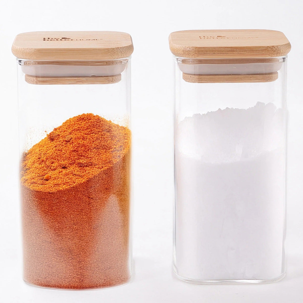 Borosilicate Rectangular Glass Jar, 2pcs 300 ml each, Airtight, Kitchen Storage