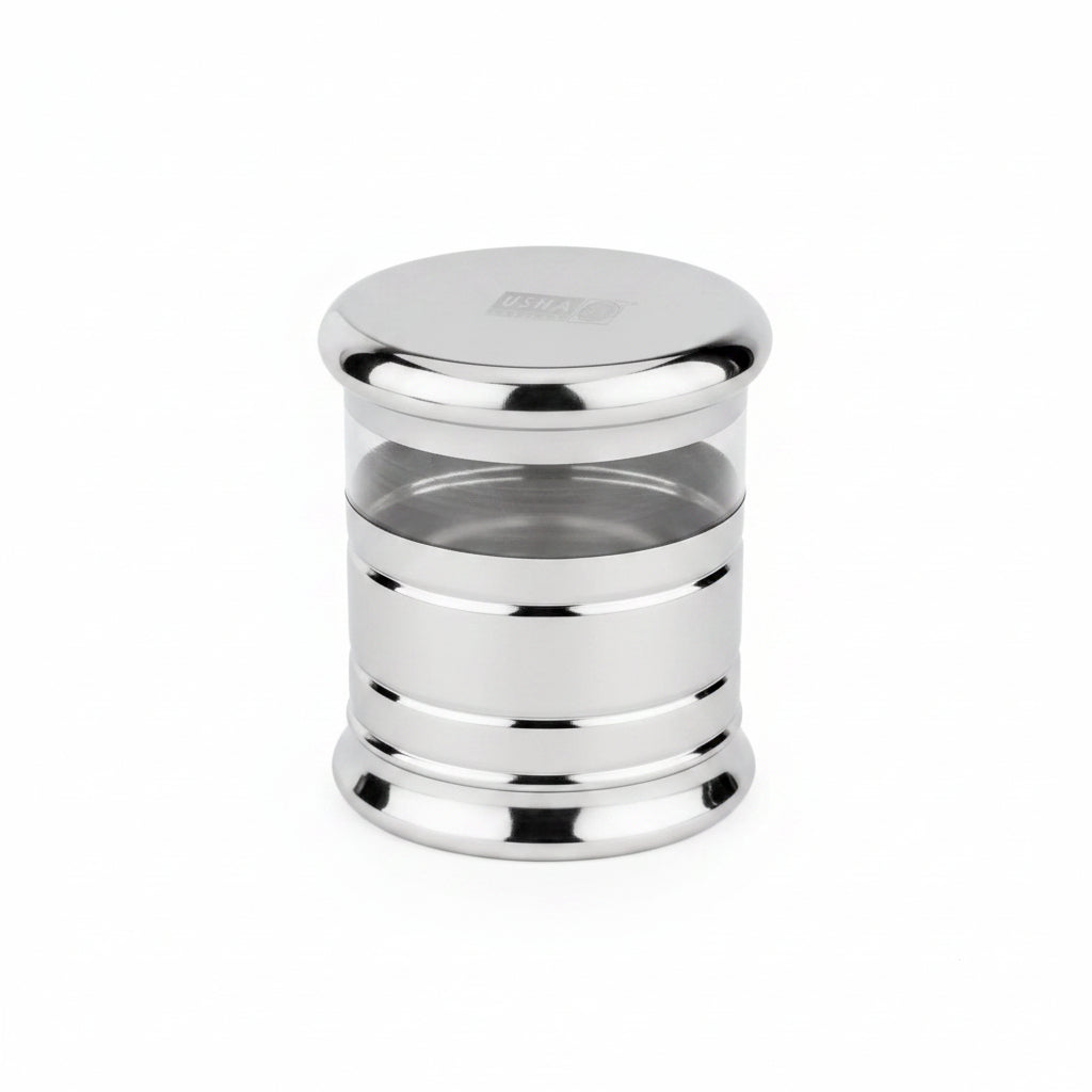 Stainless Steel Containers 1.5L, Set of 2, Rust Proof, Kitchen Storage Dabba