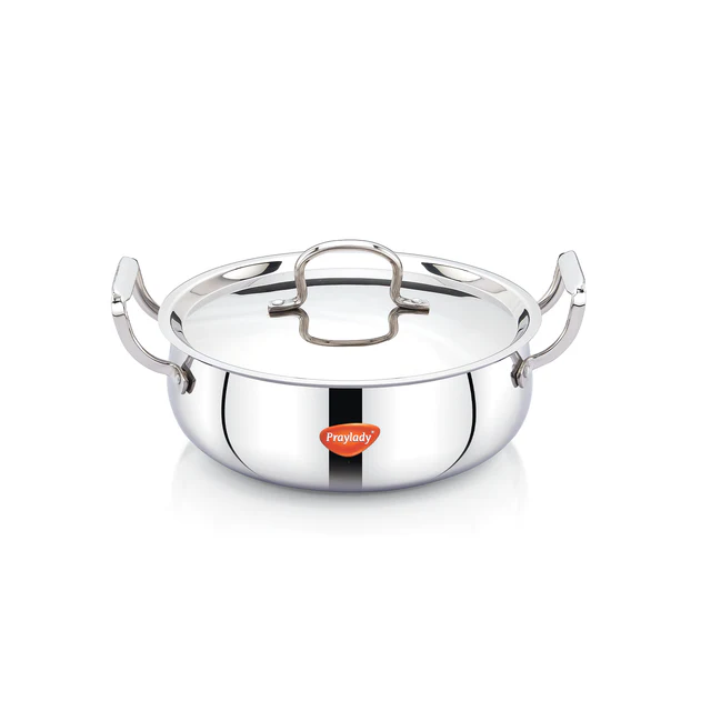 Triply Biryani Handi 24 cm 4L Dum Biryani Cooking Pot Patila