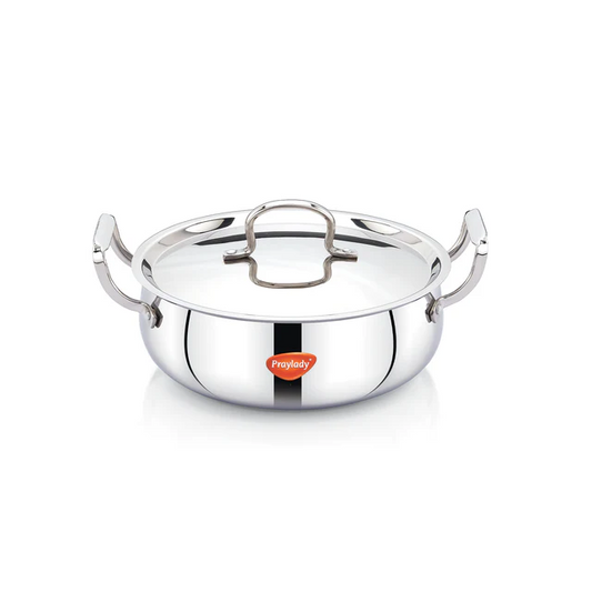 Triply Biryani Handi 24 cm 4L Dum Biryani Cooking Pot Patila