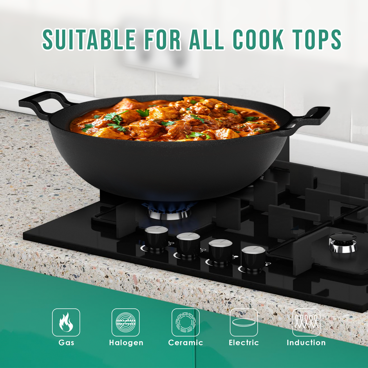 Pre Seasoned Cast Iron Kadhai