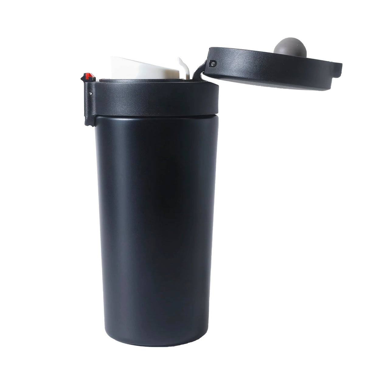 Stainless Steel Insulated Coffee Tumbler with Sipper Lid, 380 ml, Black