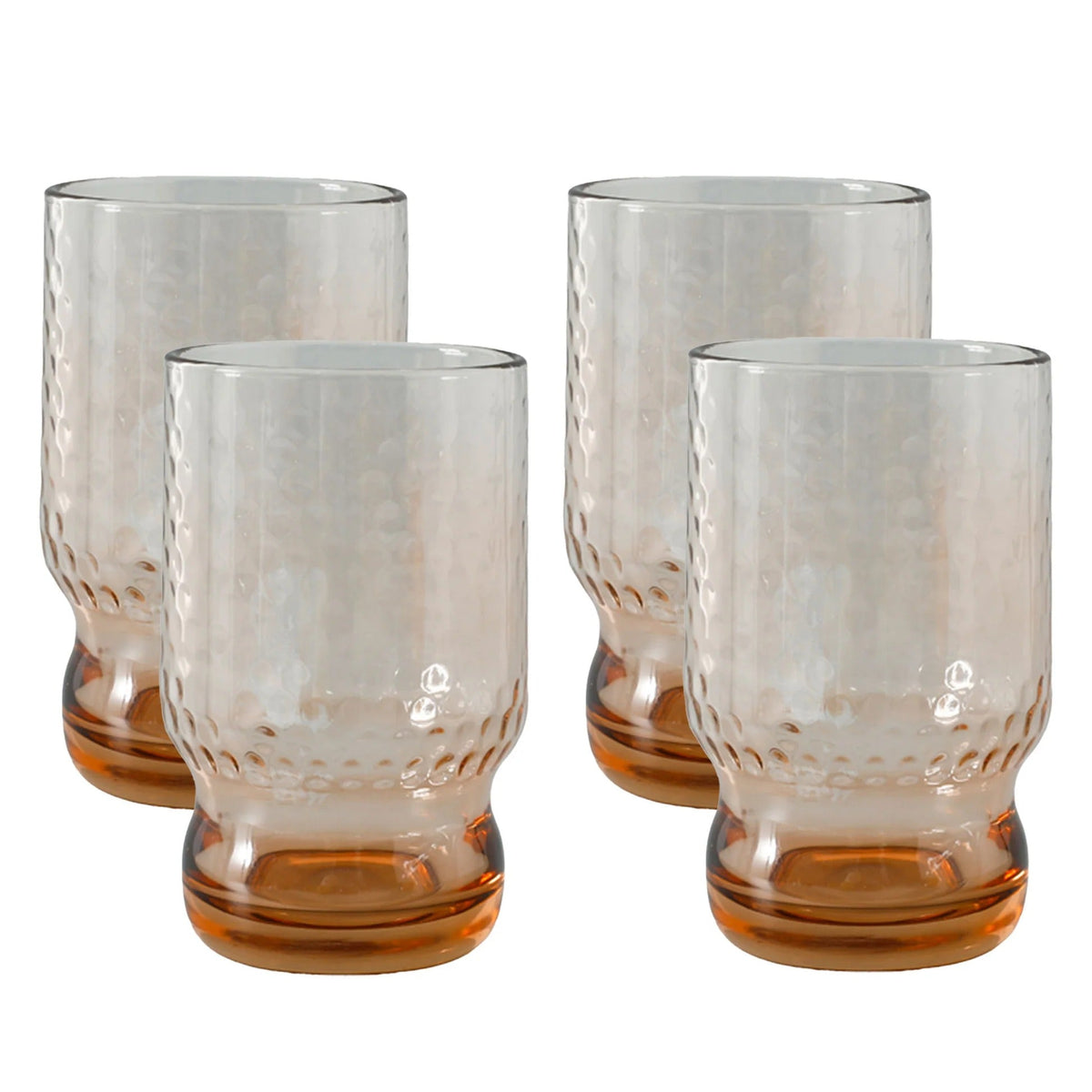 Set of 2: Lead-Free Amber Juice Glasses, 430 ml, Stylish & Versatile