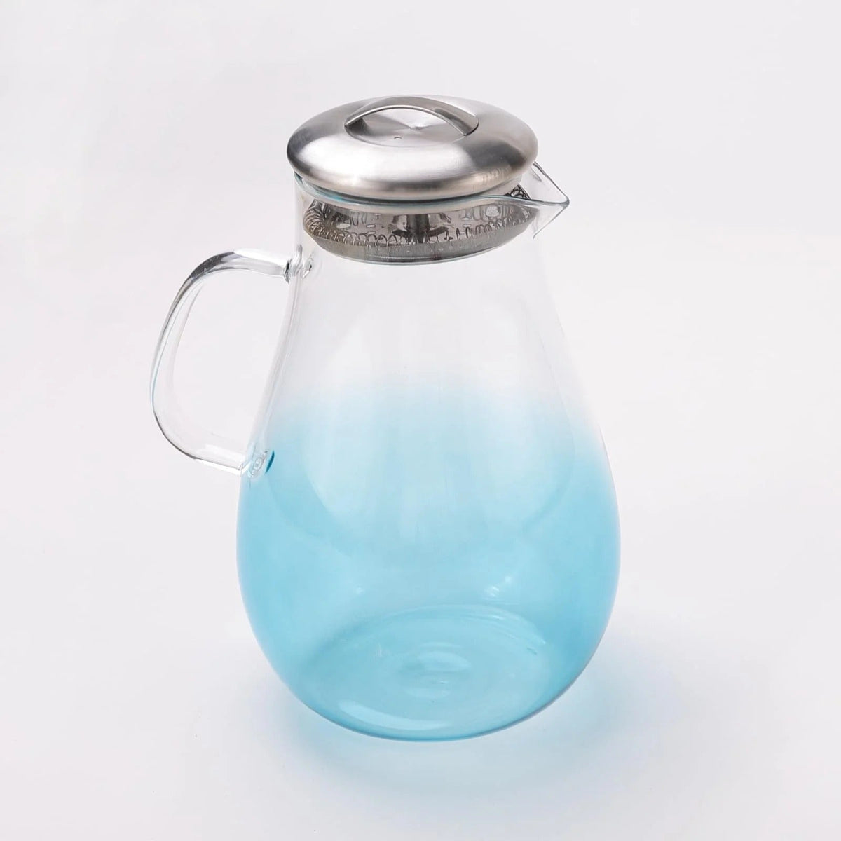 Premium Borosilicate Glass Jug 970 ml Blue Modern Design
