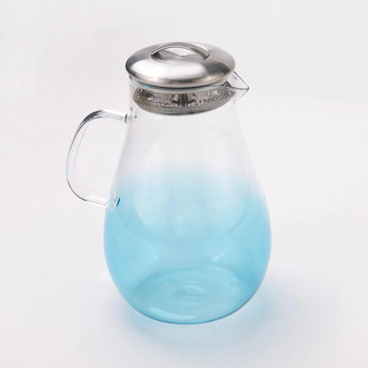 Premium Borosilicate Glass Jug 970 ml Blue Modern Design