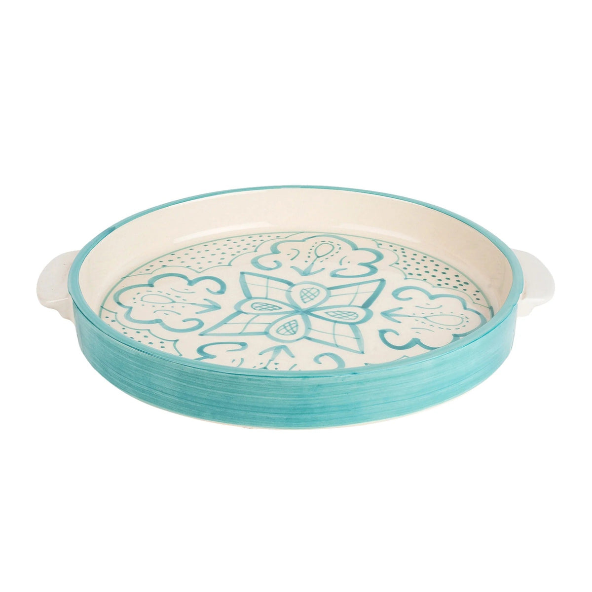 Ceramic Snack Plate 11 inch Microwave Safe Chip Resistant Serving Platter Variant 2